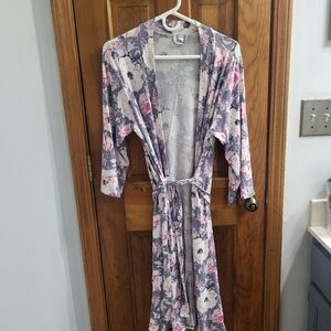 small floral maternity robe super soft